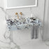 Calacatta Viola Marble Wall-mount Bathroom Sink Hidden Drain and Towel Holder