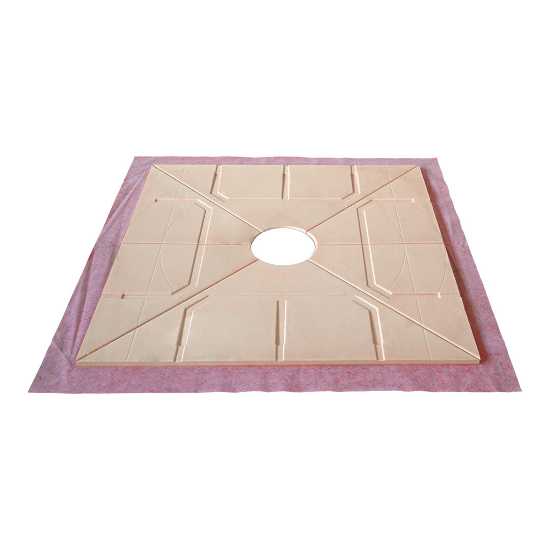 GURU W-S heavy duty shower tray four slopes for square drains - Tundra Globe