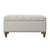 36" Ottoman Storage Bench with Recessed Support Hinge Top for Easy Opening,  Rivet Trim Around, Linen