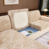 Striped Jacquard Fleece Furniture Covers Stretchable Non-Slip Cushion Covers for L-Shaped Couch, Pets