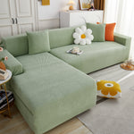 L Shape Couch Covers Stretch Slipcovers Furniture Protector with 1pcs Free Pillowcases