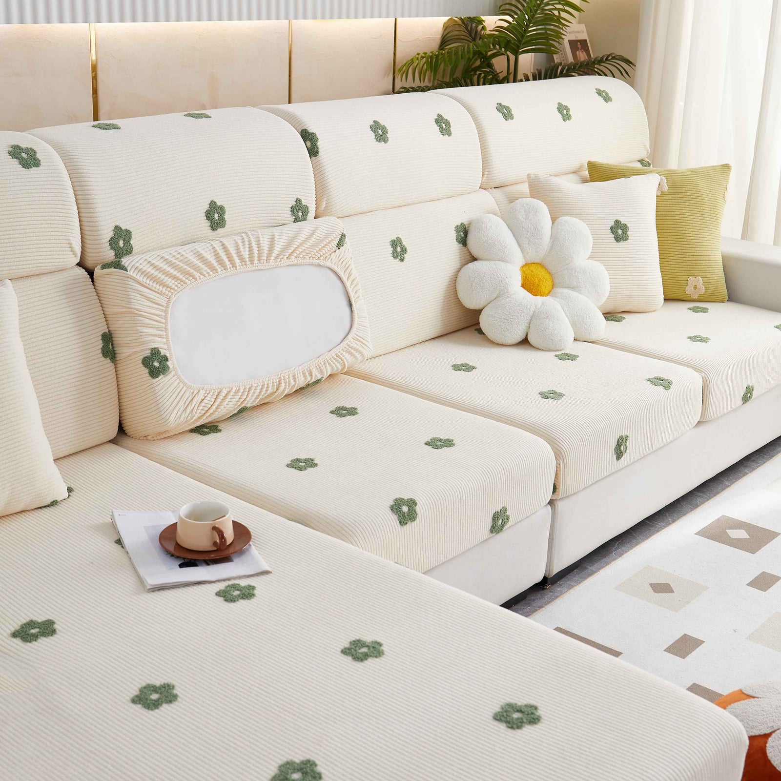 Polar Fleece Sofa Cushion Covers for Sofa 1/2/3/4 Seater, Best Seat Covers for Dogs, Pet Couch Protector