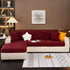 Striped Jacquard Fleece Furniture Covers Stretchable Non-Slip Cushion Covers for L-Shaped Couch, Pets