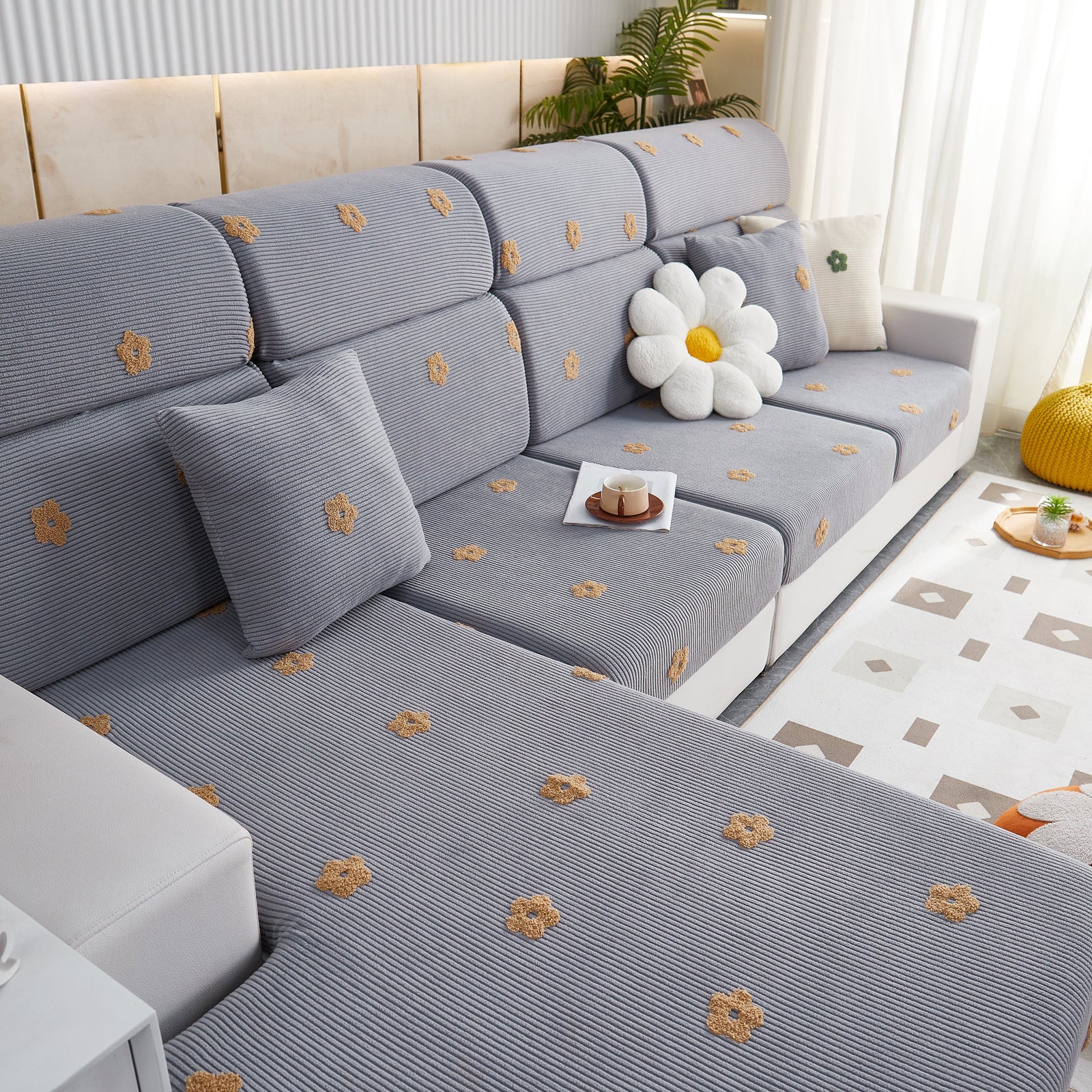 Polar Fleece Sofa Cushion Covers for Sofa 1/2/3/4 Seater, Best Seat Covers for Dogs, Pet Couch Protector