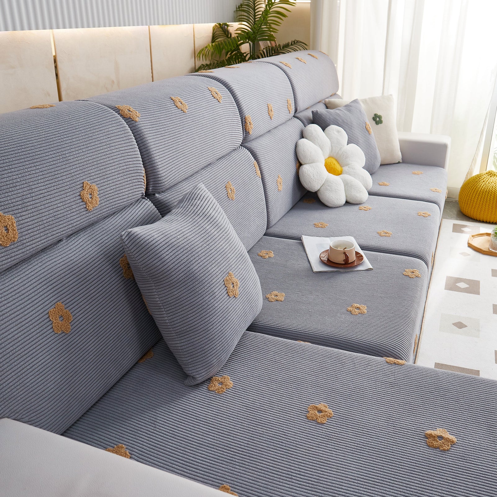 Polar Fleece Sofa Cushion Covers for Sofa 1/2/3/4 Seater, Best Seat Covers for Dogs, Pet Couch Protector