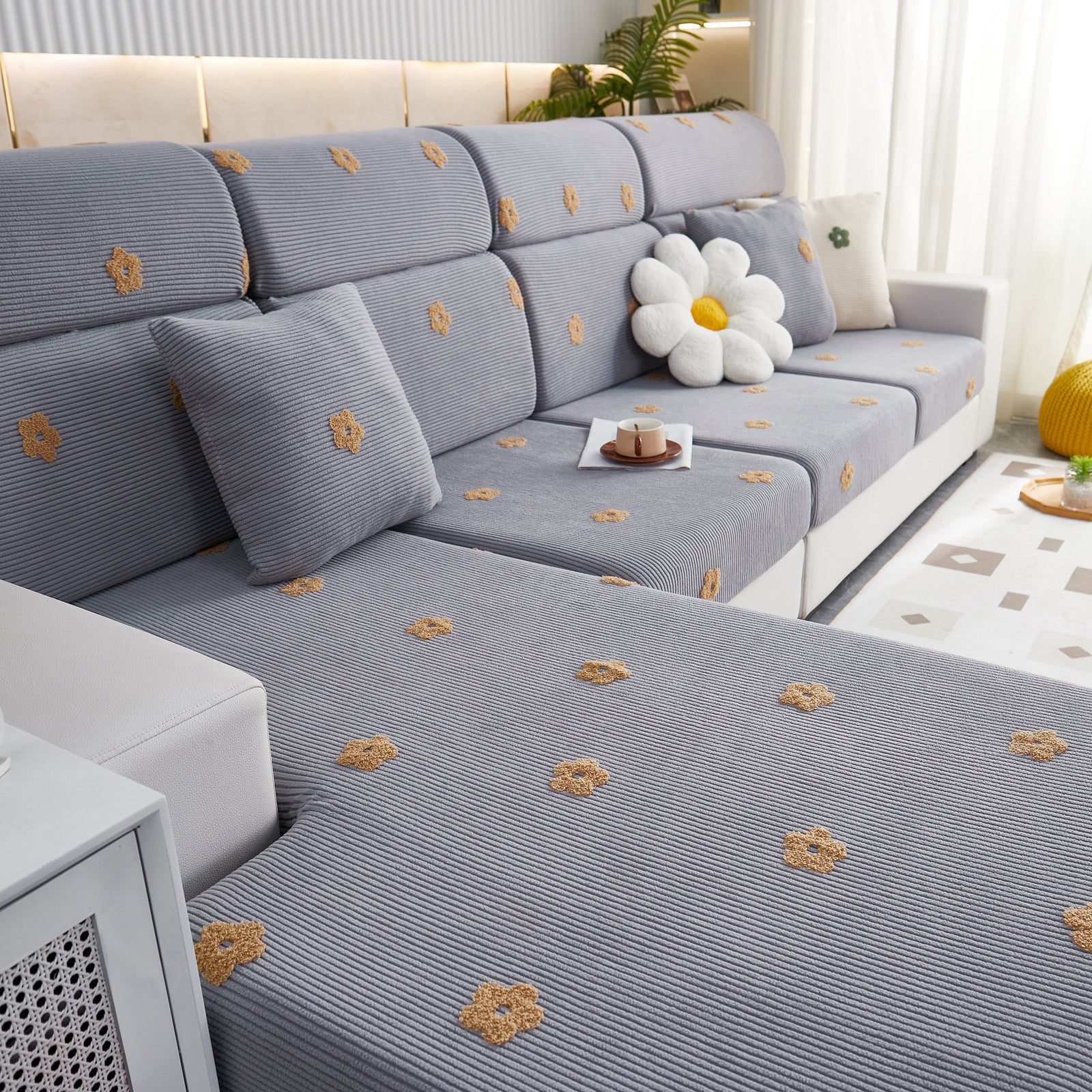 Polar Fleece Sofa Cushion Covers for Sofa 1/2/3/4 Seater, Best Seat Covers for Dogs, Pet Couch Protector
