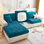 Starry Sky Jacquard Fleece Stretchable Non-Slip Cushion Covers Furniture Covers for L-Shaped Couch