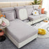 Stretchable Jacquard Polar Fleece Sofa Cover Non-Slip Furniture Protector for Pets L-Shaped Couch Slipcovers