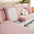 Stretchable Jacquard Polar Fleece Sofa Cover Non-Slip Furniture Protector for Pets L-Shaped Couch Slipcovers