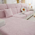 Cozy Plush Coral Fleece Sofa Cushion Slipcovers, Stretch Leaves Cushion Covers, Furniture Slipcovers