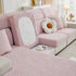 Cozy Plush Coral Fleece Sofa Cushion Slipcovers, Stretch Leaves Cushion Covers, Furniture Slipcovers