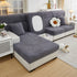 Cozy Plush Coral Fleece Sofa Cushion Slipcovers, Stretch Leaves Cushion Covers, Furniture Slipcovers