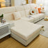 Cozy Plush Coral Fleece Sofa Cushion Slipcovers, Stretch Leaves Cushion Covers, Furniture Slipcovers
