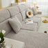 Cozy Plush Coral Fleece Sofa Cushion Slipcovers, Stretch Leaves Cushion Covers, Furniture Slipcovers