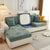 Happy Puzzle Jacquard Fleece Stretchable Cushion Cover, Non-Slip L Shaped Couch Covers for Pets