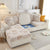 Happy Puzzle Jacquard Fleece Stretchable Cushion Cover, Non-Slip L Shaped Couch Covers for Pets