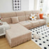 Elastic Skirted Couch Cushion Covers for 1/2/3/4-Seater Sofas, Furniture Protector for Pets, Kids