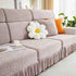 Sofa Seat Cover, Sunflower Patterned Elastic Skirted Couch Cushion Covers for 1/2/3/4-Seater Sofas