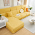 Sofa Seat Cover, Sunflower Patterned Elastic Skirted Couch Cushion Covers for 1/2/3/4-Seater Sofas