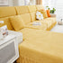 Sofa Seat Cover, Sunflower Patterned Elastic Skirted Couch Cushion Covers for 1/2/3/4-Seater Sofas