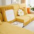 Sofa Seat Cover, Sunflower Patterned Elastic Skirted Couch Cushion Covers for 1/2/3/4-Seater Sofas