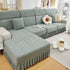 Stretch Sofa Covers with Skirt for Couch Seat and Cushion, Chaise, Sectional, 1/2/3/4 Seater Sofas