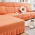Stretch Sofa Covers with Skirt for Couch Seat and Cushion, Chaise, Sectional, 1/2/3/4 Seater Sofas