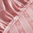 Love Stripe Jacquard Fleece Fabric Stretch Cushion Cover, Non-Slip Furniture Protector for Kids, Couch Cushion Covers