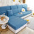 Love Stripe Jacquard Fleece Fabric Stretch Cushion Cover, Non-Slip Furniture Protector for Kids, Couch Cushion Covers
