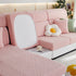 Stretch Jacquard Fleece Settee Cushion Covers, Stylish Non Slip Couch Cushion Covers for Sectional Sofas