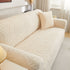 3D Baroque Floral Stretch Sofa Cover Elastic Polar Fleece Couch Slipcover with Straps
