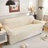 3D Baroque Floral Stretch Sofa Cover Elastic Polar Fleece Couch Slipcover with Straps