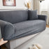 3D Baroque Floral Stretch Sofa Cover Elastic Polar Fleece Couch Slipcover with Straps