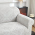 3D Damask Jacquard Stretch Sofa Cover Thick Polar Fleece Couch Slipcover with Straps