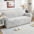 3D Damask Jacquard Stretch Sofa Cover Thick Polar Fleece Couch Slipcover with Straps