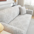 3D Damask Jacquard Stretch Sofa Cover Thick Polar Fleece Couch Slipcover with Straps