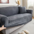 3D Damask Jacquard Stretch Sofa Cover Thick Polar Fleece Couch Slipcover with Straps
