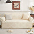3D Damask Jacquard Stretch Sofa Cover Thick Polar Fleece Couch Slipcover with Straps