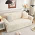 3D Damask Jacquard Stretch Sofa Cover Thick Polar Fleece Couch Slipcover with Straps