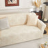 3D Damask Jacquard Stretch Sofa Cover Thick Polar Fleece Couch Slipcover with Straps