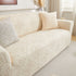 3D Damask Jacquard Stretch Sofa Cover Thick Polar Fleece Couch Slipcover with Straps