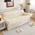 3D Damask Jacquard Stretch Sofa Cover Thick Polar Fleece Couch Slipcover with Straps