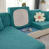 Sunflower Jacquard Fleece Stretchable Cushion Cover, Non-Slip Furniture Covers for Pets, L Shaped Couch Cushion Covers