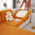 Sunflower Jacquard Fleece Stretchable Cushion Cover, Non-Slip Furniture Covers for Pets, L Shaped Couch Cushion Covers