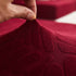 Leaf Pattern Jacquard Fabric Stretchable Cushion Cover, Non-Slip Furniture Protector for Kids, L Shaped Couch Covers
