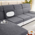 Leaf Pattern Jacquard Fabric Stretchable Cushion Cover, Non-Slip Furniture Protector for Kids, L Shaped Couch Covers