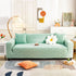 3D Leaves Jacquard Couch Slipcovers Non-Slip Cozy Stretchy Couch Covers for Sectional