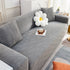 3D Leaves Jacquard Couch Slipcovers Non-Slip Cozy Stretchy Couch Covers for Sectional