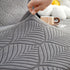 3D Leaves Jacquard Couch Slipcovers Non-Slip Cozy Stretchy Couch Covers for Sectional