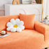 3D Leaves Jacquard Couch Slipcovers Non-Slip Cozy Stretchy Couch Covers for Sectional